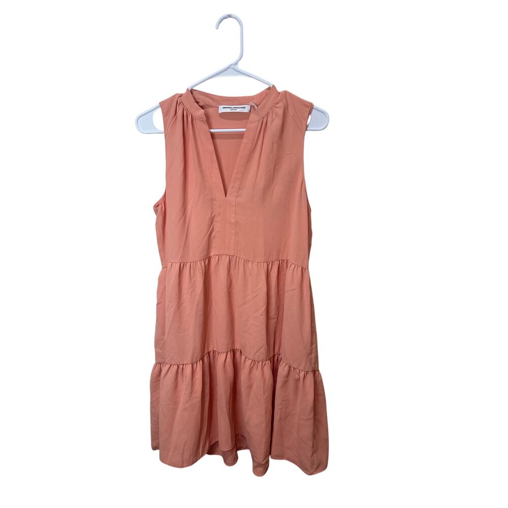 Amanda Uprichard Sz S Rylee Dress in Sunset Peachy Orange Tank Dress Great! - Picture 2 of 6